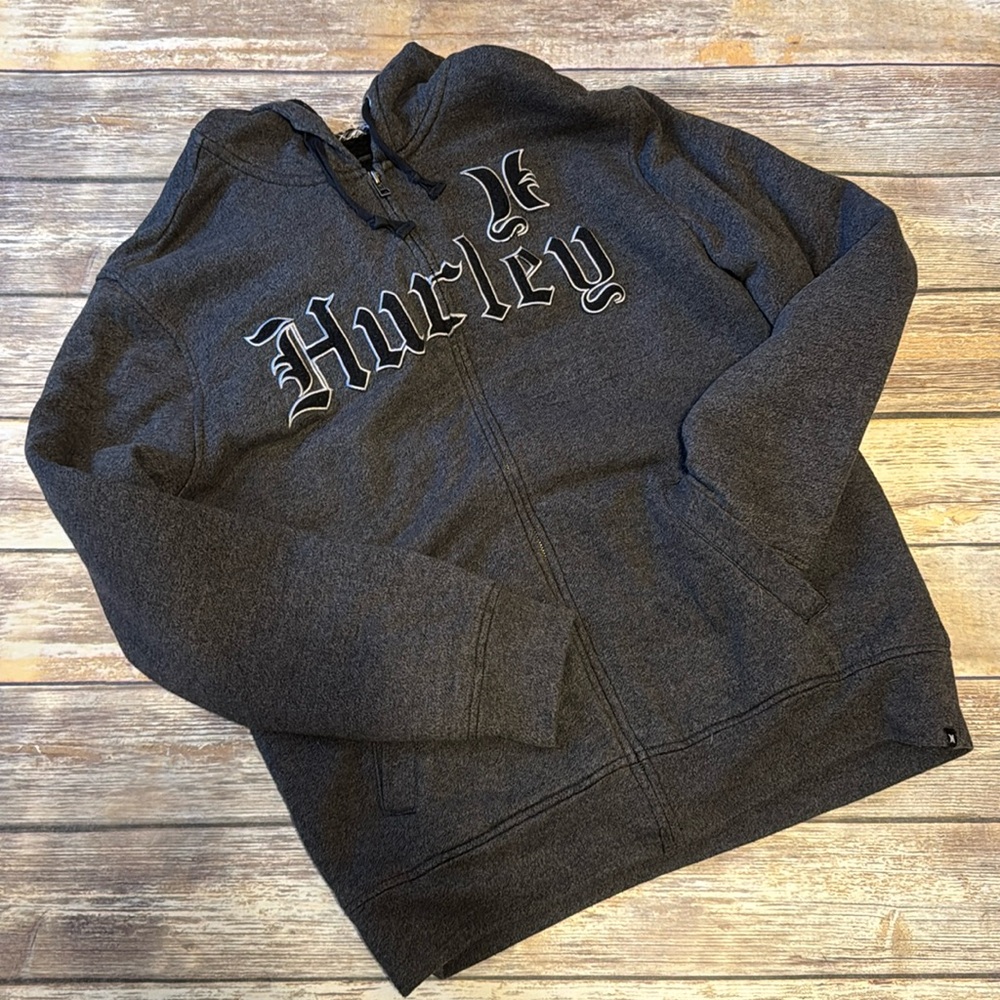 HURLEY Charcoal Gray Black Hoodie